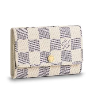 L.*V 6 Key Holder, Damier canvas key holder, Luxury key case