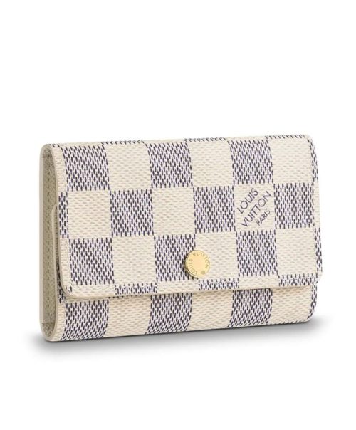 L.*V 6 Key Holder, Damier canvas key holder, Luxury key case