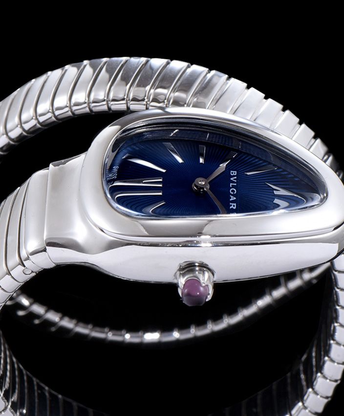 Bvl.gar Stainless Steel Automatic Watch Blue