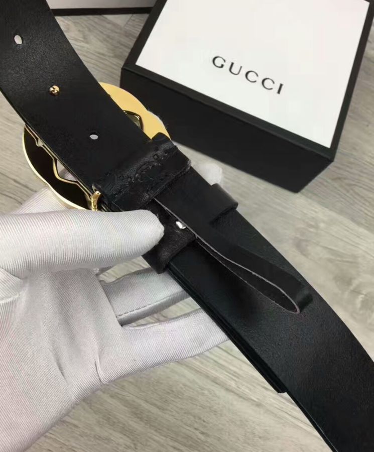 G.U.C.C Signature leather belt Black