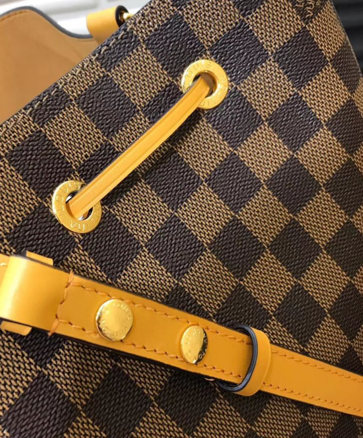 L.*V NeoNoe, Damier Ebene Canvas, Luxury Bucket Bag