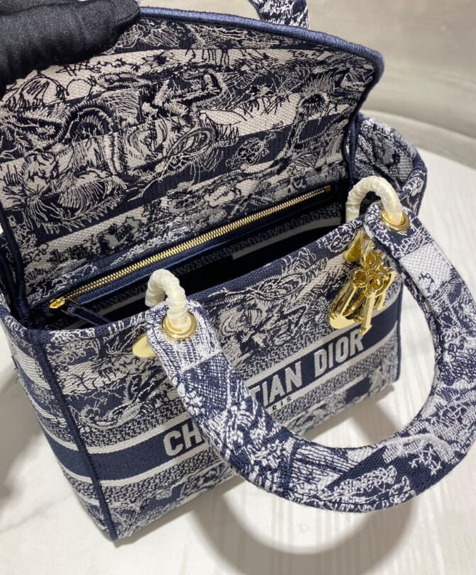 Di.ar Medium Lady D-Lite Bag Dark Blue