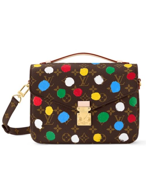 L.*VxYK Pochette Metis, L.*V x Yayoi Kusama, Monogram Canvas, Hand-Painted Effect Bag