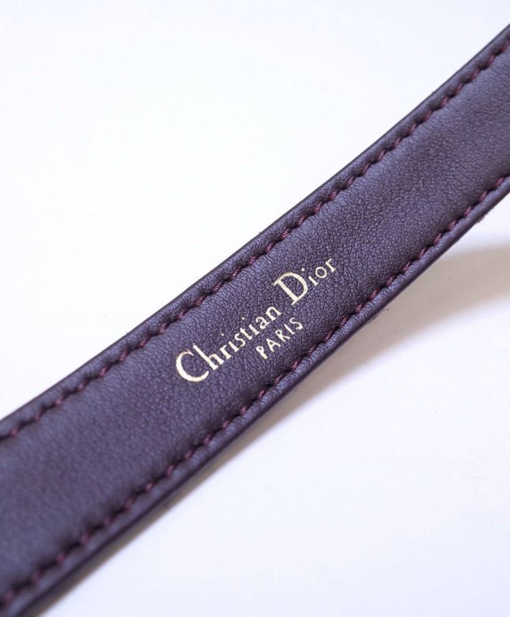 Di.ar Saddle Di.ar, Oblique Belt, Jacquard Canvas, Calfskin Leather, Luxury Belt