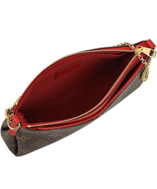 L.*V Pallas, Monogram Canvas, Luxury Clutch, Day-to-Night Bag, M41638 Red