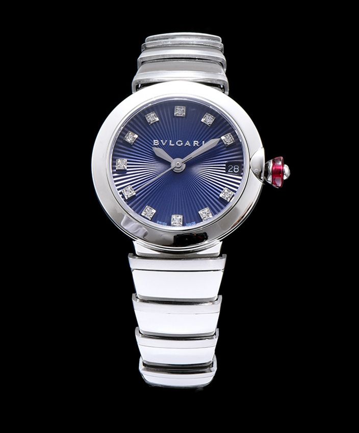 Bvl.gar stainless steel and diamond watch Blue