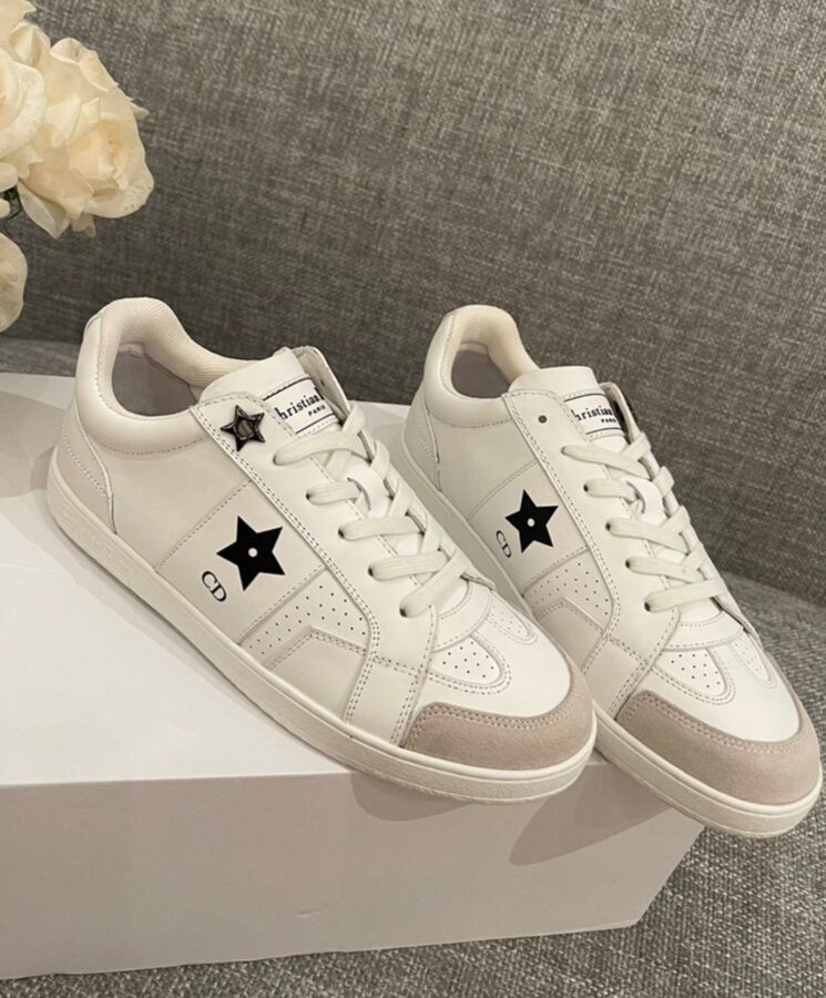 Di.ar Unisex Star, White Sneaker, Luxury Footwear, Di.ar Paris, Calfskin Sneaker