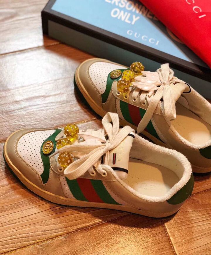 G.U.C.C Unisex Screener, Vintage G.U.C.C Sneakers, Luxury Footwear, Unisex Sneakers, Green G.U.C.C Sneakers, Designer Trainers