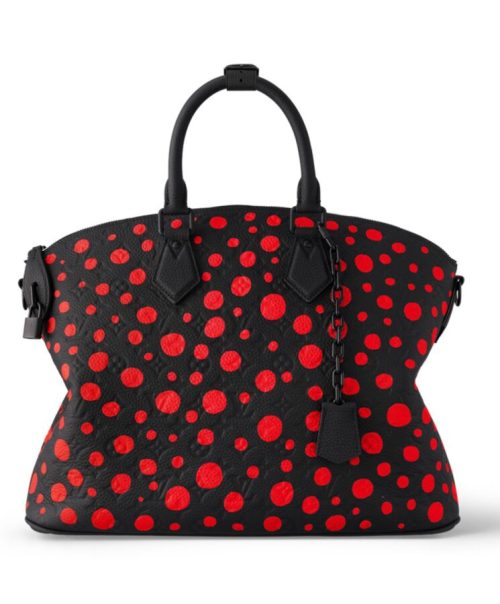 L.*V X YK, L.*V x Yayoi Kusama, Taurillon Monogram cowhide, red dotted pattern, luxury handbag