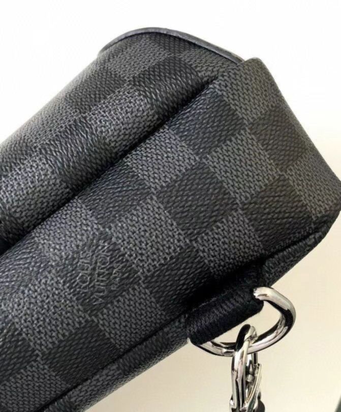 L.*V Avenue, Damier Graphite Canvas, Luxury Sling Bag, Black Sling Bag, N41719