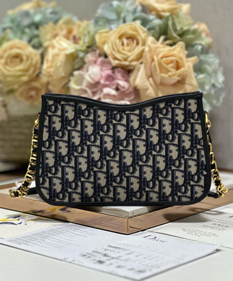 Di.ar CD Signature Hobo Mini Bag Dark Blue