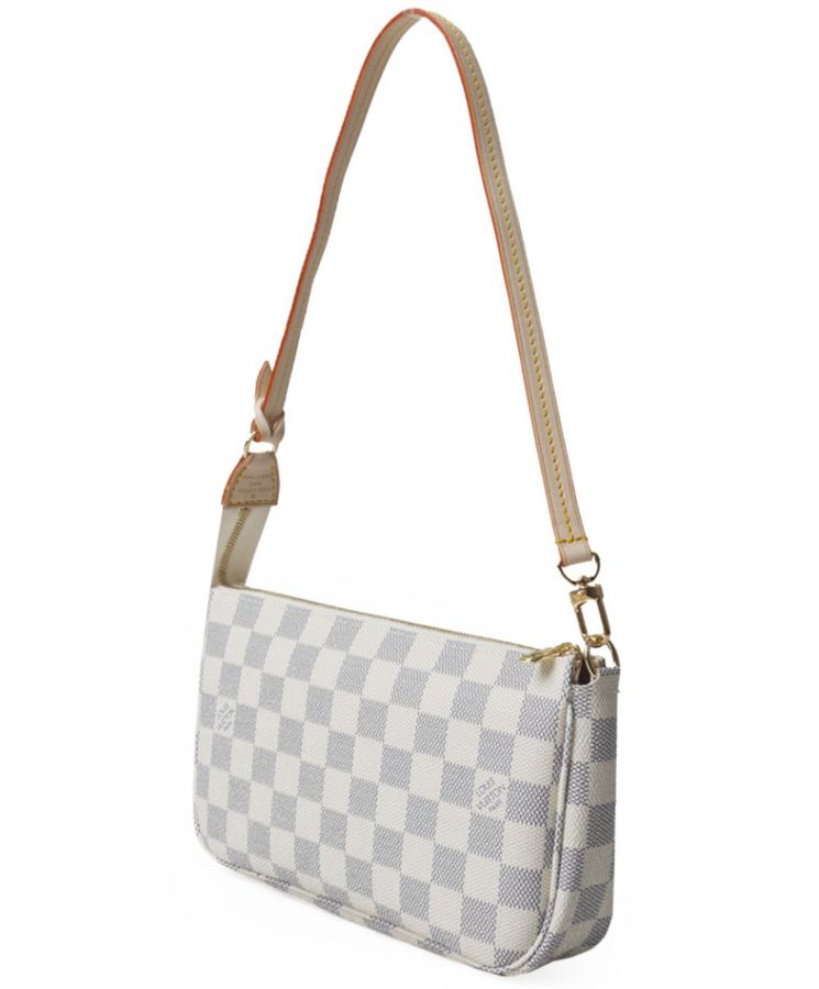 L.*V Damier Pochette Accessories N41207 White