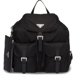 Pra.-da Re-Nylon Medium, Luxury Backpack, Sustainable Backpack, Black Backpack, 1BZ811 Black