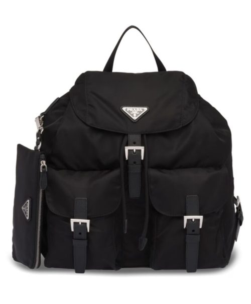 Pra.-da Re-Nylon Medium, Luxury Backpack, Sustainable Backpack, Black Backpack, 1BZ811 Black