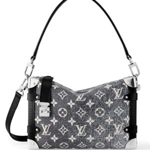 L.*V Side Trunk M21460, Monogram Jacquard Denim Handbag, Luxury Handbag, Designer Bag, L.*V Side Trunk