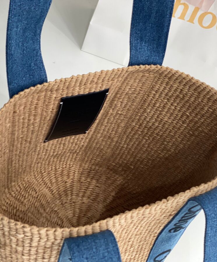 chl.oe Large Woody Basket Blue