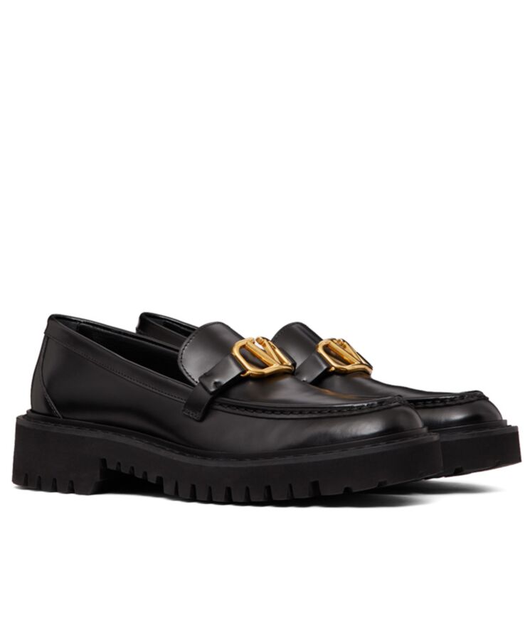 Valen.tino Women’s Vlogo Signature Calfskin Loafer Black