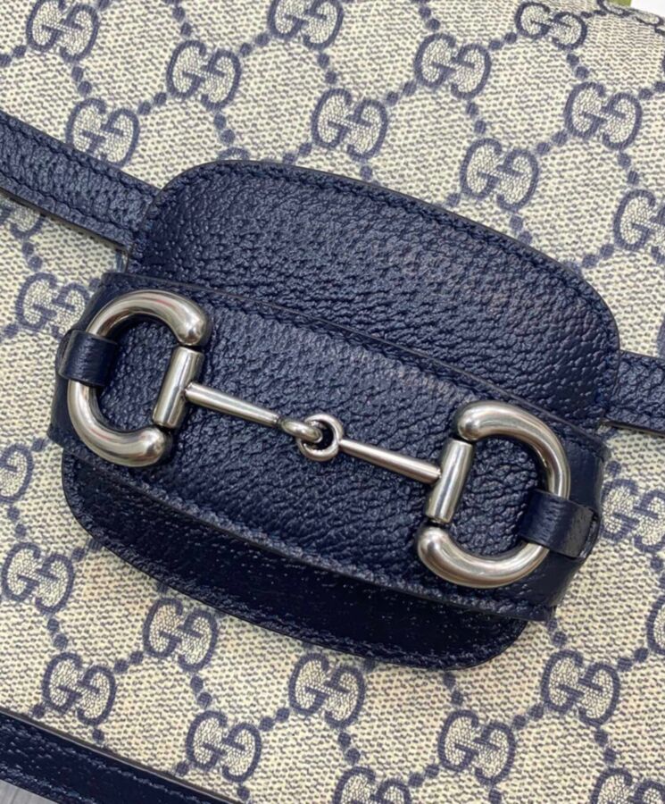 G.U.C.C Horsebit 1955 Small Bag 602204 Dark Blue