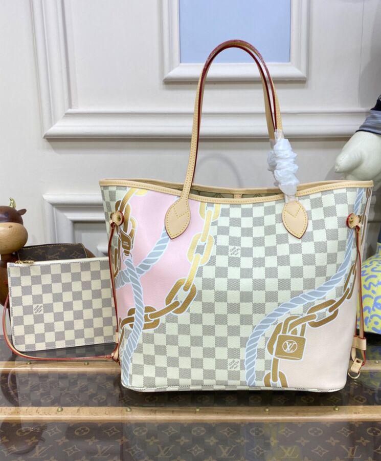 L.*V Neverfull MM N40471 White