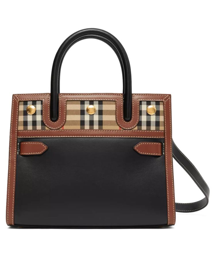 Bur.berri Mini Vintage Check Two-handle Title Bag