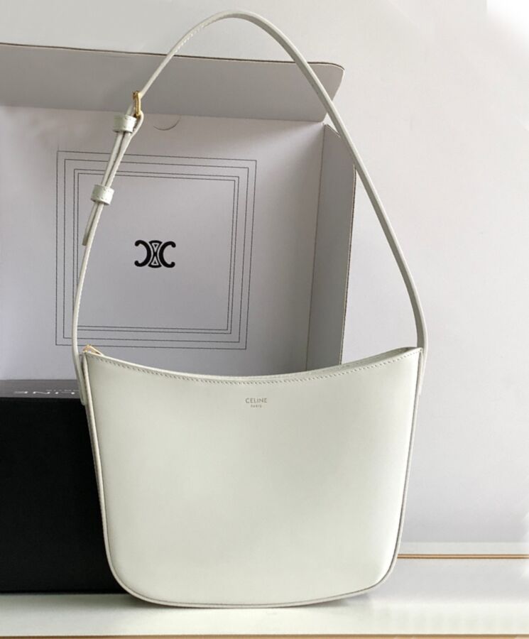 Ce.line Medium Ce.line, Ce.line Croque Bag, Shiny Calfskin Handbag, Luxury Leather Handbag, Shoulder Carry Bag