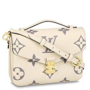 L.*V Pochette, Pochette Metis, Monogram Empreinte Leather Bag, Luxury Leather Bag, M45596 Cream, Online Exclusive Bag