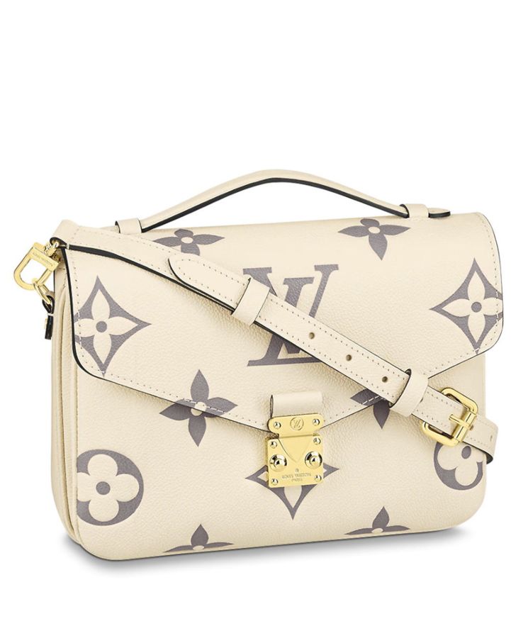 L.*V Pochette, Pochette Metis, Monogram Empreinte Leather Bag, Luxury Leather Bag, M45596 Cream, Online Exclusive Bag