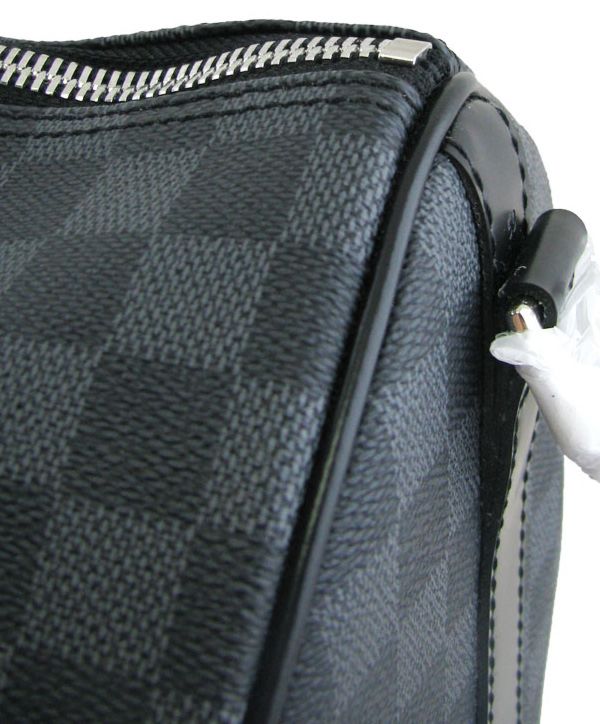 L.*V Damier Graphite Canvas Keepall N41418 Black