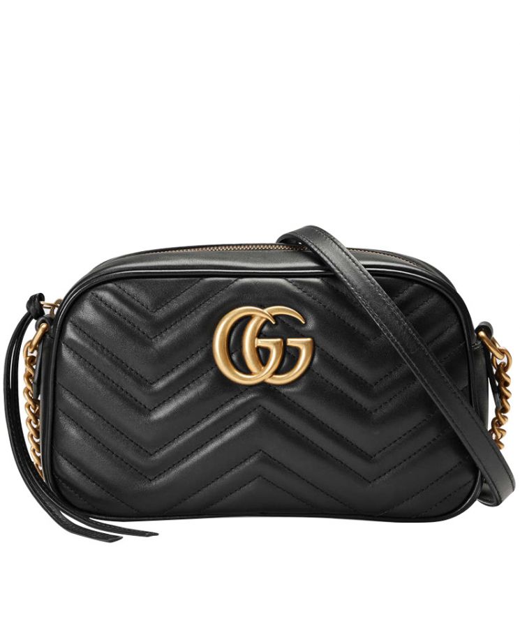 G.U.C.C GG Marmont Matelasse Shoulder Bag 447632 Black