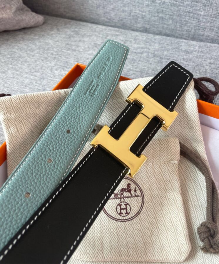 Her..mes H Belt Buckle & Reversible Leather Strap 32mm