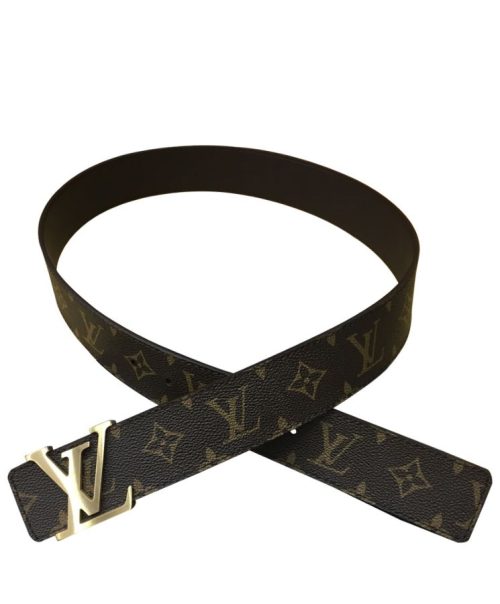 L.*V L.*V, L.*V Initiales 40mm, Luxury Belt, Monogram Canvas, Nubuck Lining