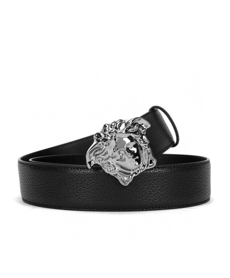 Ver.sace La Medusa Leather Belt Classic Black