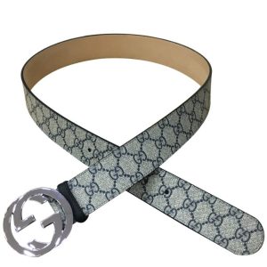 G.U.C.C GG Supreme, GG Supreme Belt, G Buckle 370543, Luxury Belt, Eco-friendly Luxury Accessory