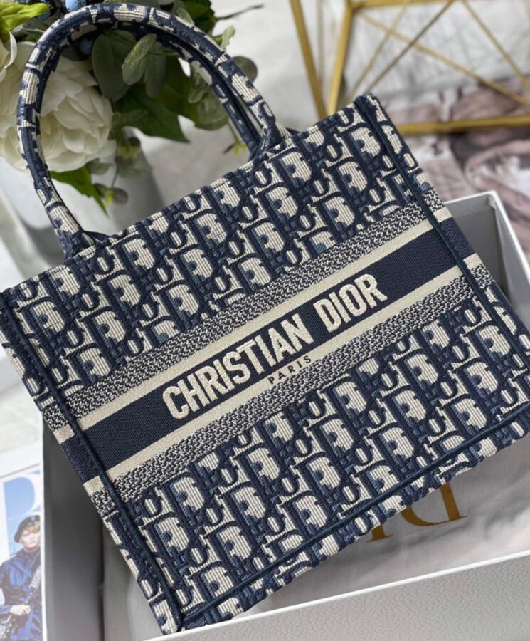 Di.ar Small Di.ar Book Tote Dark Blue