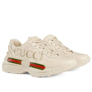 G.U.C.C Women's Rhyton, Leather Sneaker, Luxury Footwear, Vintage G.U.C.C, 1980s Inspiration.