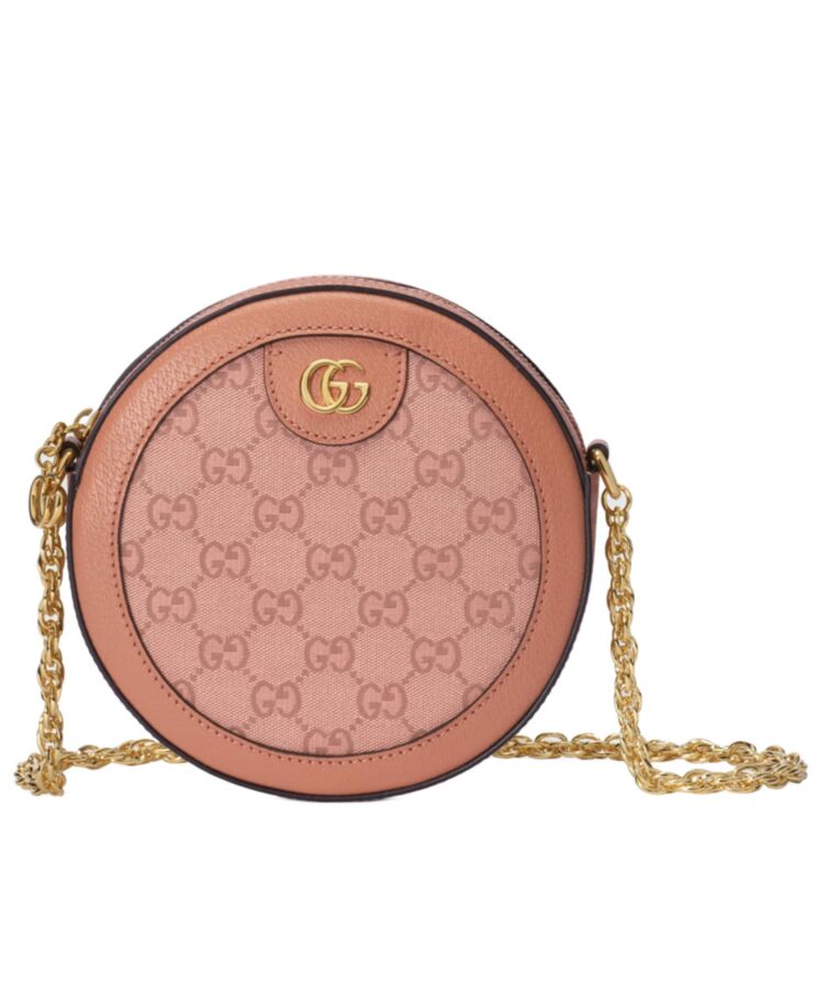 G.U.C.C Ophidia GG Mini Round Shoulder Bag 550618 Pink