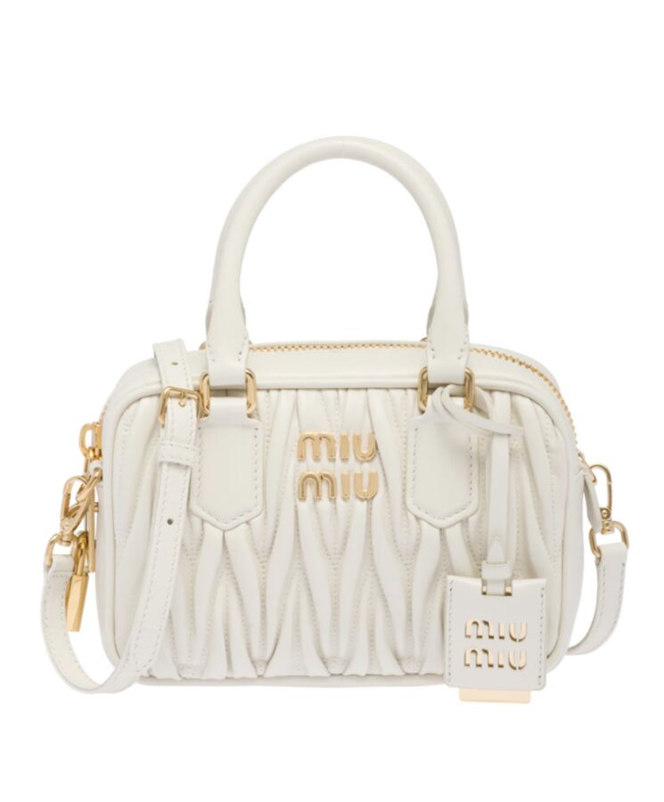 Miu*miu Matelasse Nappa Leather Top-handle Bag 5BB123