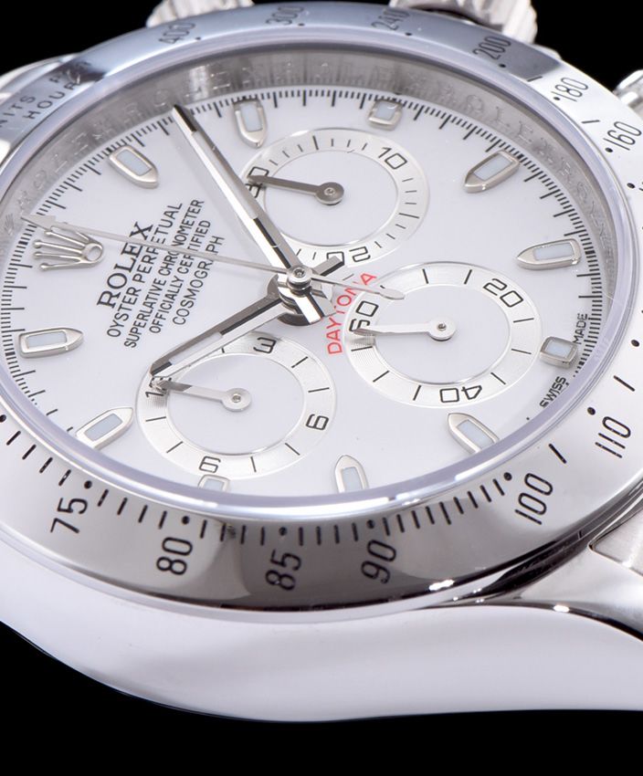 Ro.le.x Stainless Steel White Dial Dayton Watch White