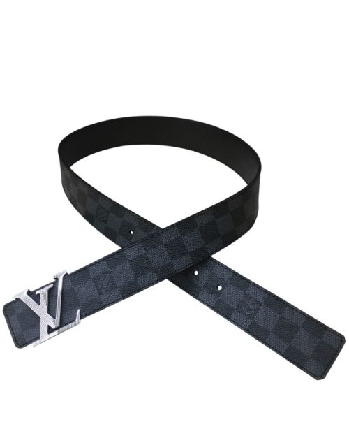 L.*V L.*V Initiales 40mm Black, L.*V buckle belt, luxury belt, Damier canvas belt