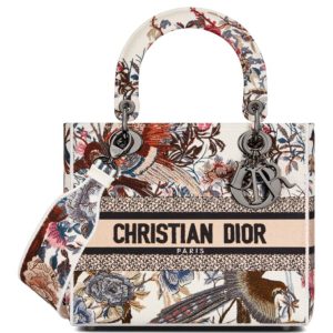 Di.ar Medium Lady D-Lite Bag, Di.ar Jardin d’Hiver motif, Di.ar PARIS signature, embroidered shoulder strap