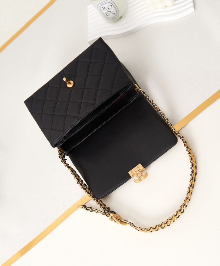 Cha.nel Small Flap Bag AS3994 Black