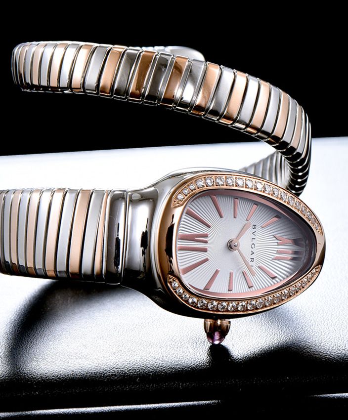 Bvl.gar 18-carat pink-gold, Stainless steel watch, Luxury timepiece, Bvl.gar-Bvl.gar collection