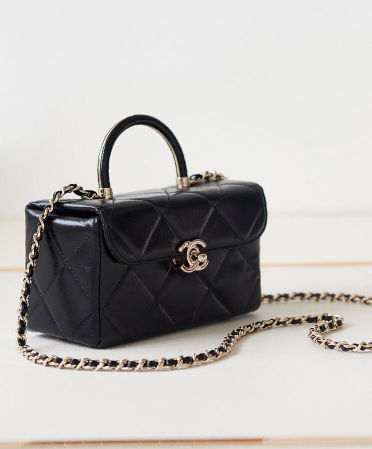 Cha.nel Mini Box Bag AS4469 Black