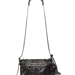 Balen.ciaga Le Cagole, Arena Lambskin Bag, Balen.ciaga Flap Bag Black