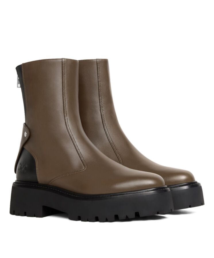 Ce.line Women’s Bulky Boots With Back Zip And Triomphe In Calfskin