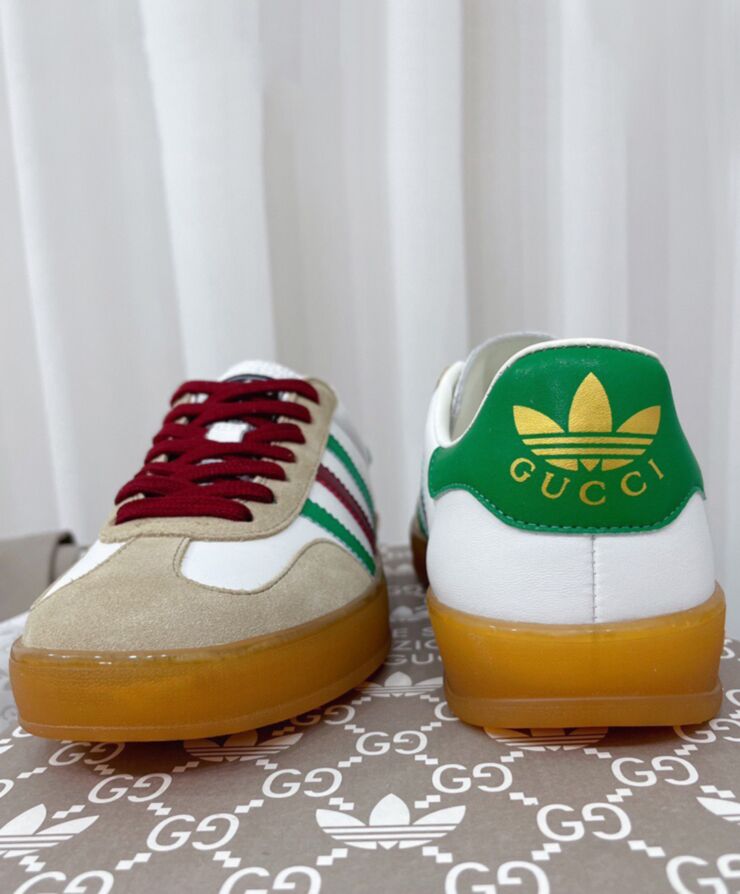 G.U.C.C x Adi.da.c, Unisex Gazelle Sneaker, Green Gazelle Sneaker, Luxury sportswear, G.U.C.C Trefoil