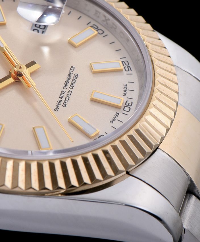 Ro.le.x Stainless Steel Mid-size Datejust Watches Golden