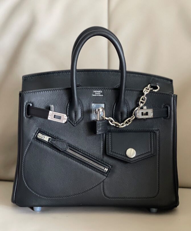 Her..mes Birkin 25 Limited Edition Rock Black