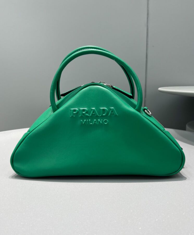 Pra.-da Leather Pra.-da Triangle Bag