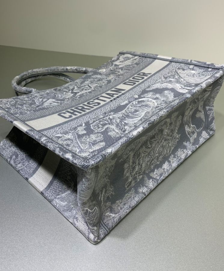 Di.ar Small Di.ar, Di.ar Book Tote, Designer Tote, Maria Grazia Chiuri, Toile de Jouy Reverse motif